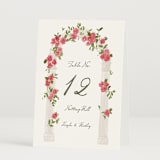 "Villa" - Table Numbers in Azalea by Everett Paper Goods - Folded