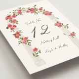 "Villa" - Table Numbers in Azalea by Everett Paper Goods - Detail