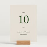 "Editorial" - Table Numbers in Forest by Bethan - Displayed (stand not included)