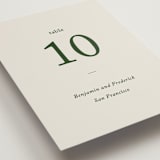 "Editorial" - Table Numbers in Forest by Bethan - Detail