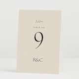 "monogram edit" - Table Numbers in Sandstone by Sara Hicks Malone - Folded