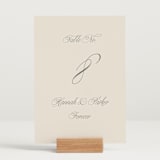 "Let's Say I Do" - Table Numbers in Ivory by Petra Kern - Displayed (stand not included)