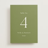 "Perriand" - Table Numbers in Moss by Megan Davis - Front