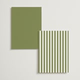 "Perriand" - Table Numbers in Moss by Megan Davis - Back of Card Options