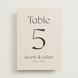 "Ayumi" - Table Numbers in Ivory by Melanie Kosuge - Front