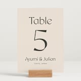 "Ayumi" - Table Numbers in Ivory by Melanie Kosuge - Displayed (stand not included)