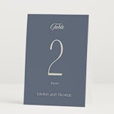 "Ritzy" - Table Numbers in French Blue by Nicoletta Savod - Folded