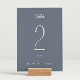 "Ritzy" - Table Numbers in French Blue by Nicoletta Savod - Displayed (stand not included)