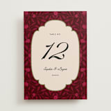 "Victorian Chic" - Table Numbers in Garnet by Morgan Kendall - Front