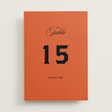 "Bold and Demure" - Table Numbers in Amaro by Claire - Front