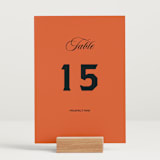 "Bold and Demure" - Table Numbers in Amaro by Claire - Displayed (stand not included)