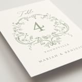 "Eternal Grace" - Table Numbers in Leaf by Sherley Ferreira - Detail