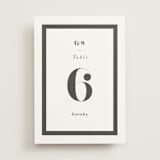 "monogram square" - Table Numbers in Charcoal by Lori Wemple - Front