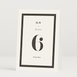 "monogram square" - Table Numbers in Charcoal by Lori Wemple - Folded