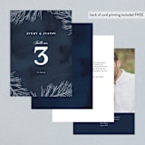 "Frosty chic" - Table Numbers in Peacock by Creo Study - Back of Card Options