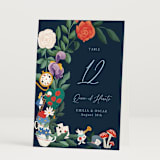 "Disney's Alice In Wonderland Garden Tea Party" - Table Numbers in Evening by Elly - Folded
