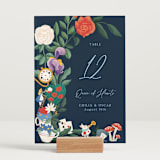 "Disney's Alice In Wonderland Garden Tea Party" - Table Numbers in Evening by Elly - Displayed (stand not included)