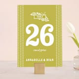 "Fling" - Table Numbers in Leaf by Andrea Mentzer - Front