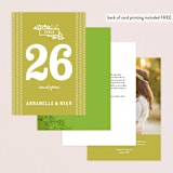 "Fling" - Table Numbers in Leaf by Andrea Mentzer - Back of Card Options