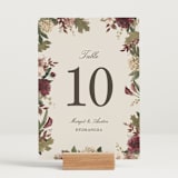 "Verdant" - Table Numbers in Autumn by Kate Ahn - Displayed (stand not included)