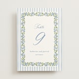 "Pillowy border" - Table Numbers in Ocean by Creo Study - Front
