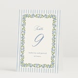 "Pillowy border" - Table Numbers in Ocean by Creo Study - Folded