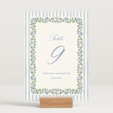 "Pillowy border" - Table Numbers in Ocean by Creo Study - Displayed (stand not included)