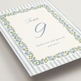 "Pillowy border" - Table Numbers in Ocean by Creo Study - Detail
