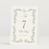 "Romantic Garden" - Table Numbers in Mint by Melinda Denison - Folded