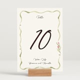 "Barolo" - Table Numbers in Deep Blush by Pati Cascino - Displayed (stand not included)