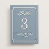 "Bevel Monogram" - Table Numbers in French Blue by Carolyn MacLaren - Front