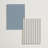 "Bevel Monogram" - Table Numbers in French Blue by Carolyn MacLaren - Back of Card Options