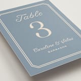 "Bevel Monogram" - Table Numbers in French Blue by Carolyn MacLaren - Detail