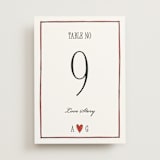 "Two Hearts" - Table Numbers in Lily by Pati Cascino - Front