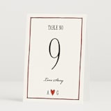"Two Hearts" - Table Numbers in Lily by Pati Cascino - Folded