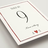 "Two Hearts" - Table Numbers in Lily by Pati Cascino - Detail