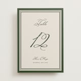 "Emerson" - Table Numbers in Evergreen by Kelly Watkins - Front