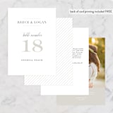 "Classical" - Table Numbers in Taupe by Jessica Williams - Back of Card Options