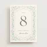 "Delicate Vines" - Table Numbers in Periwinkle by Kristen Smith - Front