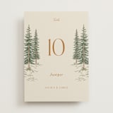 "Whispering Pines" - Table Numbers in Forest by Elly - Front