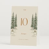 "Whispering Pines" - Table Numbers in Forest by Elly - Folded