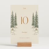 "Whispering Pines" - Table Numbers in Forest by Elly - Displayed (stand not included)