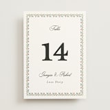 "Monogramed" - Table Numbers in Blush by Susan Moyal - Front