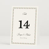 "Monogramed" - Table Numbers in Blush by Susan Moyal - Folded