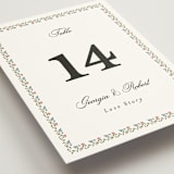 "Monogramed" - Table Numbers in Blush by Susan Moyal - Detail