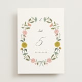 "botanical cameo" - Table Numbers in Swan by Lori Wemple - Front