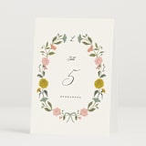 "botanical cameo" - Table Numbers in Swan by Lori Wemple - Folded