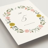 "botanical cameo" - Table Numbers in Swan by Lori Wemple - Detail