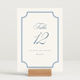 "Marenza" - Table Numbers in Bluebell by Jessica Williams - Displayed (stand not included)