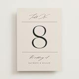 "Modern Monogram" - Table Numbers in Ecru by Erica Krystek - Front